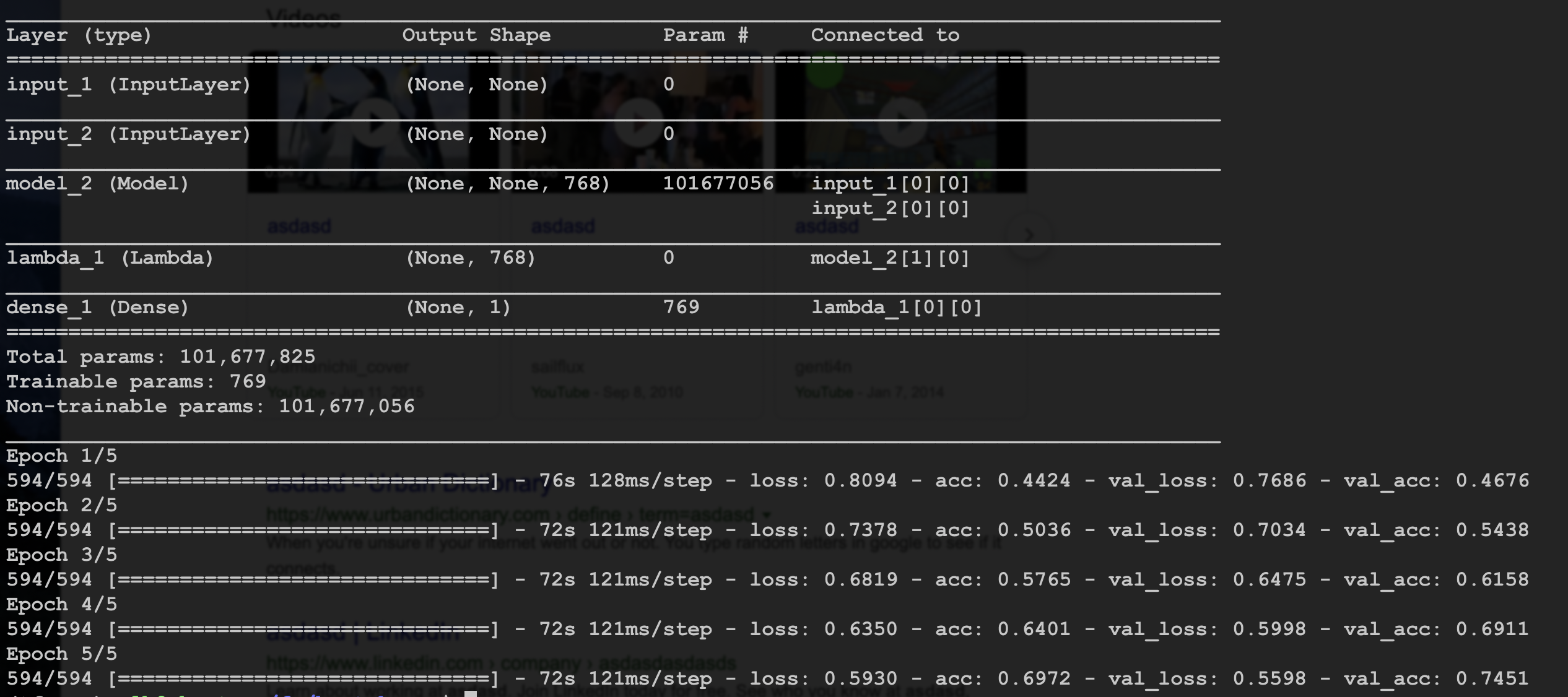 bert keras Sentiment analysis